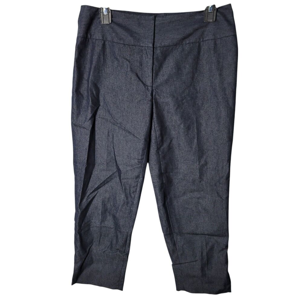 Classiques Entier Womens Size 4 Gray Solid Capri Trouser Pants